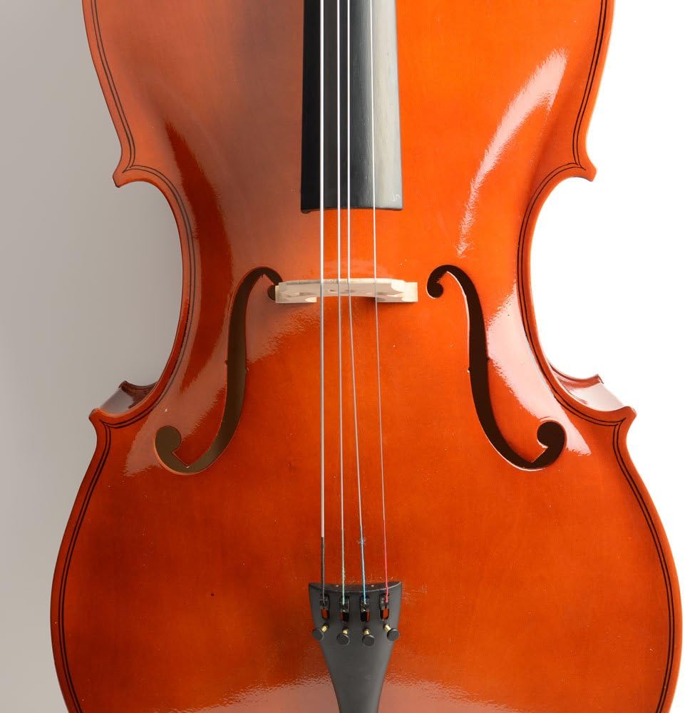 Full Size Cello Kit, Acoustic Cello Instrument for Adults,Beginners,Students,Complete Cello 4/4 Set with Portable Bag, Bow, Rosin (Retro)