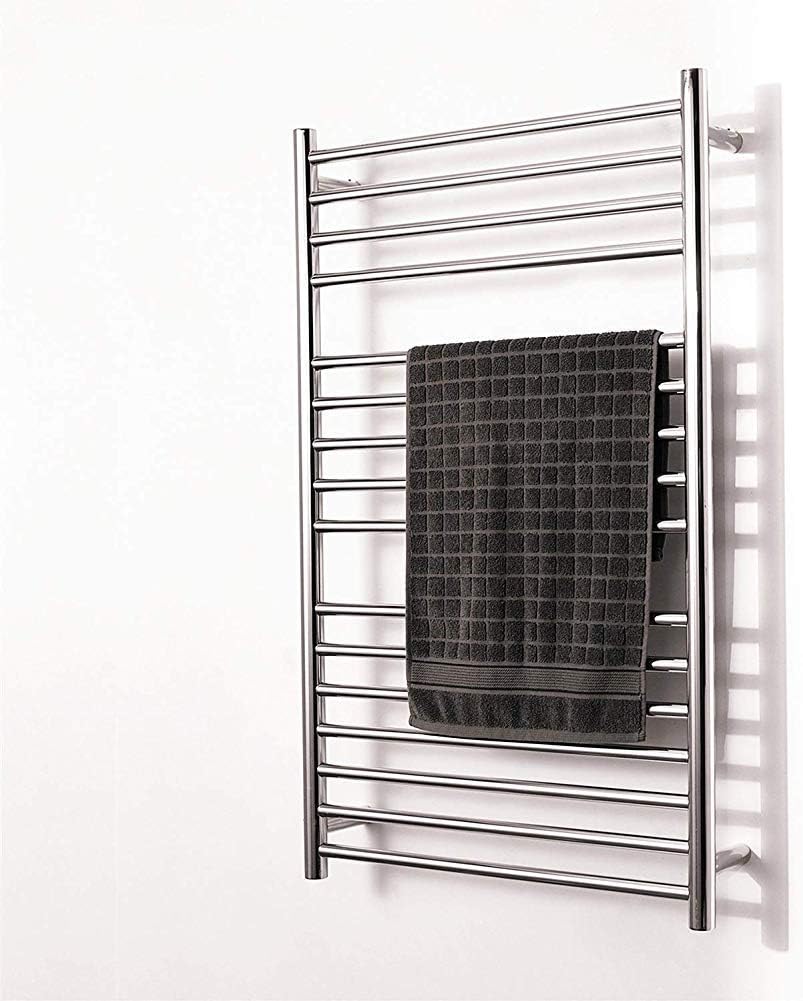 Simplicity Bath Towel Shelf Heated Towel Warmer Rack Chrome Drying Rack 8 Bars Bathroom Wall Mounted Towel Shelf Holder 150 w,
