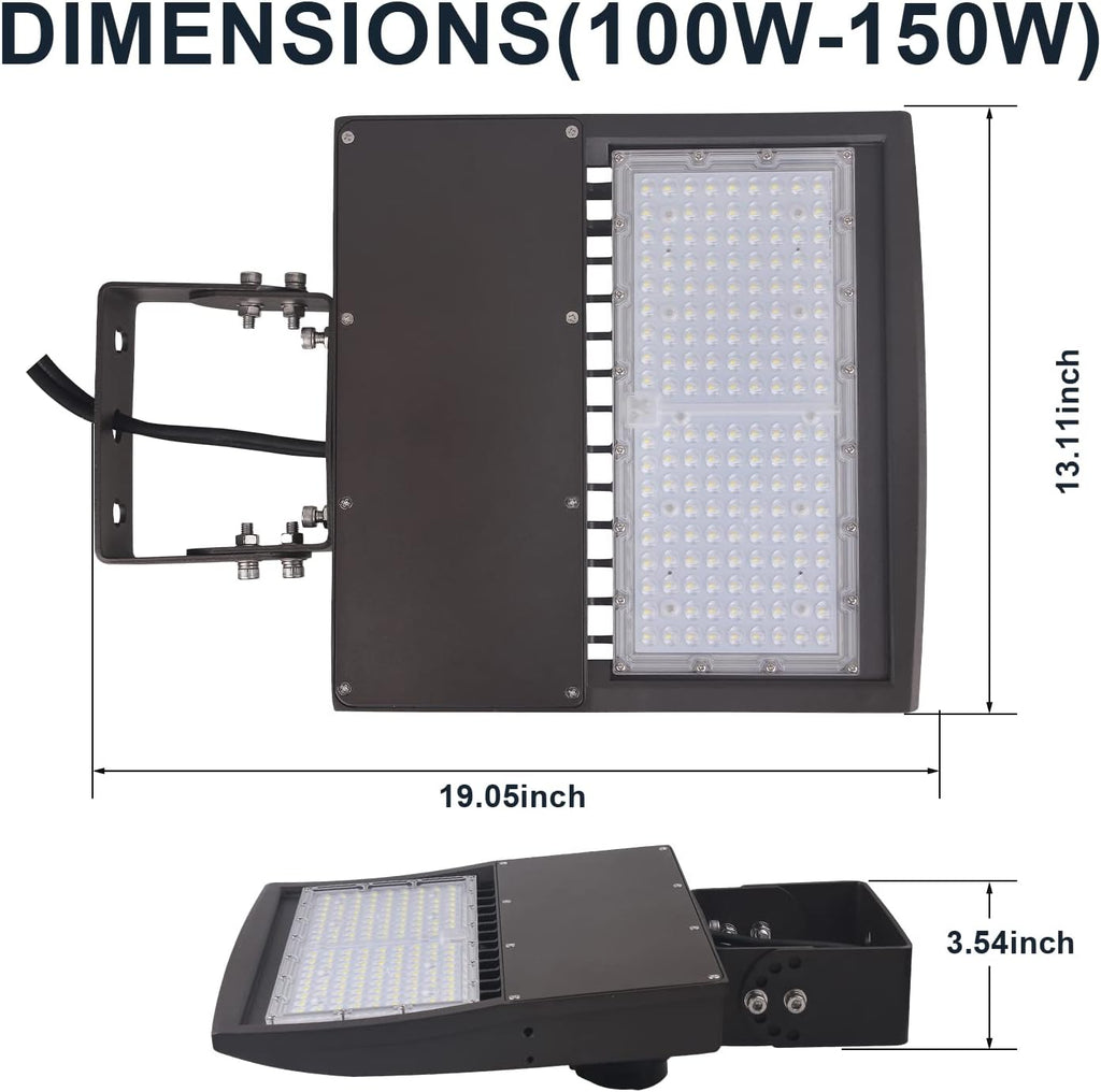 480V 150W LED Parking Lot Light, 21000LM 5000K LED Shoebox Area Light, Dimmable Commercial Outdoor Street Lighting (650W HID/HPS Equivalent), IP65 20KV Surge Protection, AC277-480V UL Listed