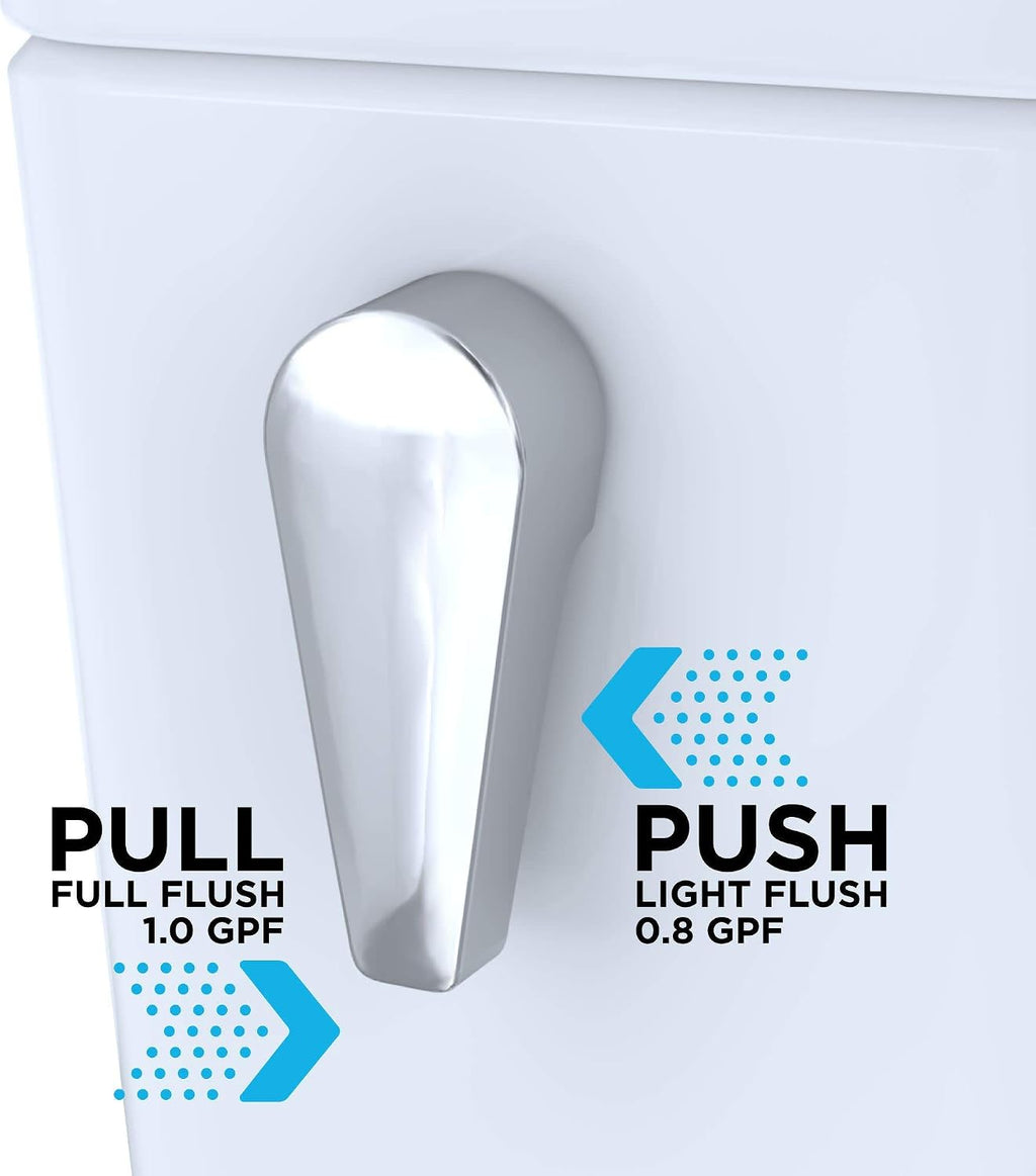 TOTO® Drake® 1G® Two-Piece Elongated Dual Flush 1.0 and 0.8 GPF Toilet Tank with WASHLET®+ Auto Flush Compatibility, Bone - ST746UMA#03