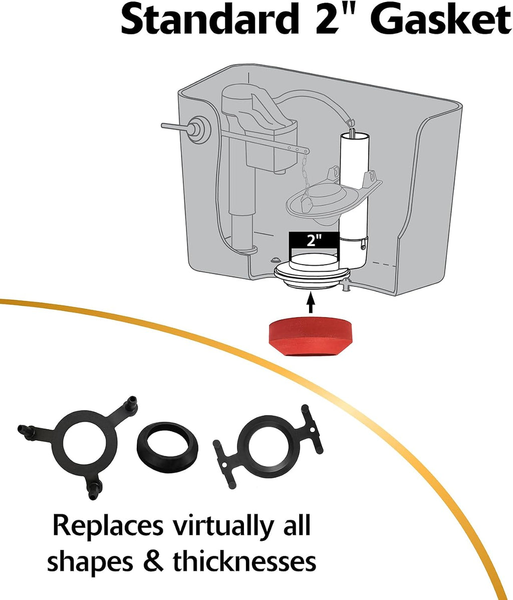 Korky Standard 2-inch Complete Toilet Repair Kit,Fixes: Running,Noisy,No/Slow Refill,and No/Weak Flush Toilets,Easy to Install,4010MP,(Pack of 5)