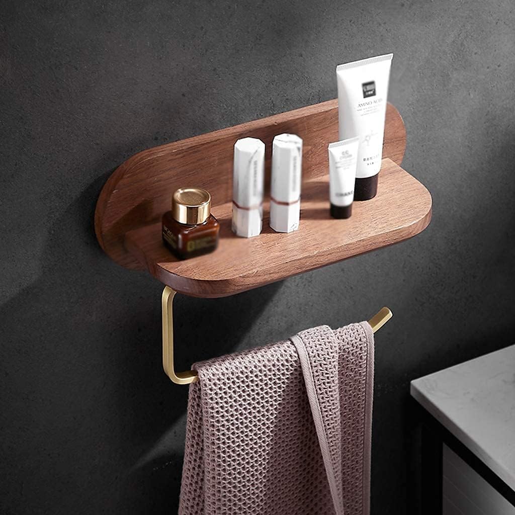 Towel Bar Space Aluminum Towel Rail Nordic Towel Bar Bathroom Towel Holder Wall Mounted Towel Rack Solid Wood Towel Hanger Tower Hanger