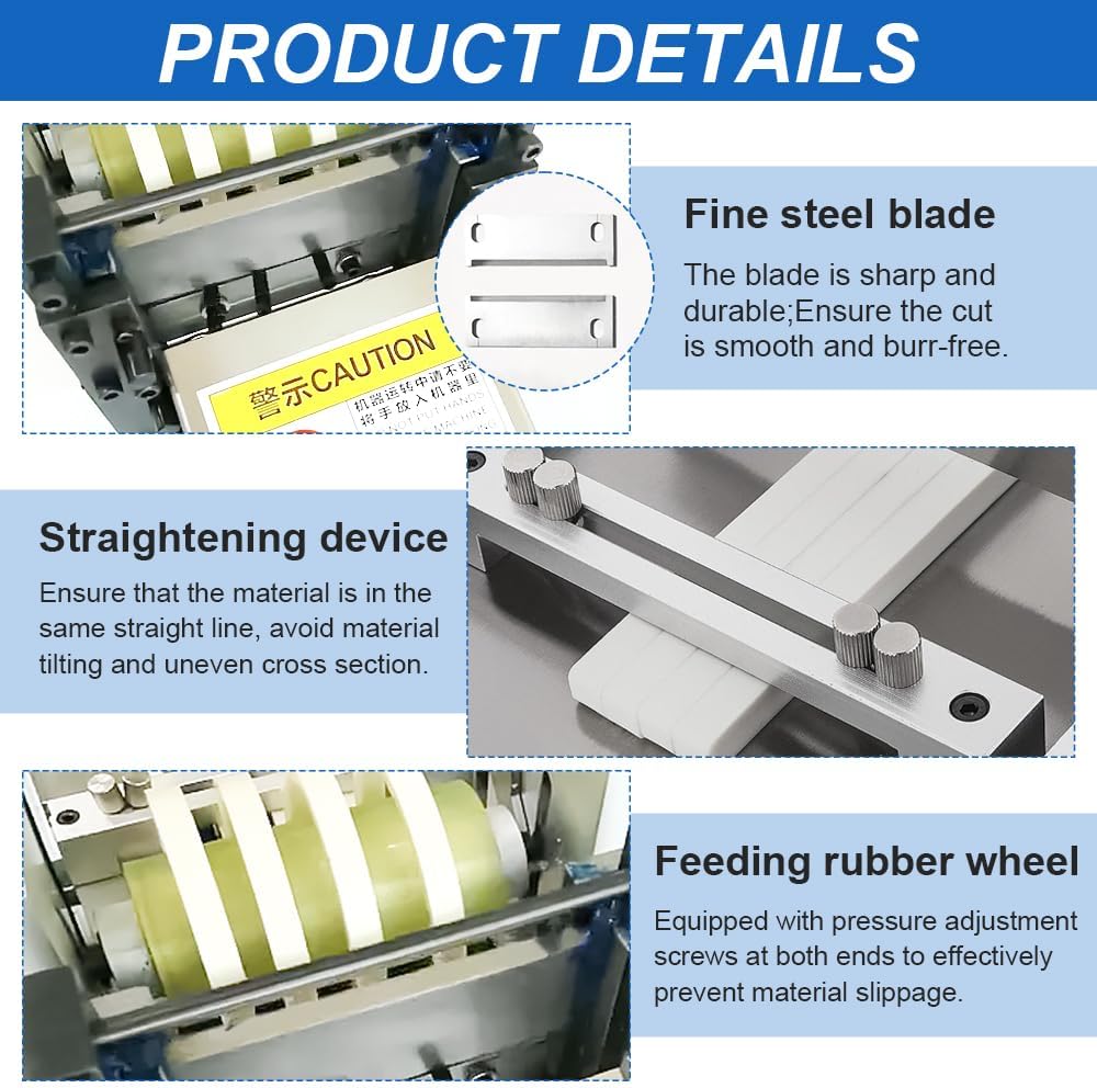US In Stock 110V Fully Automatic Heat-Shrink Tube Micro-Computer Cutting Machine 300W Electric Tube Cable Pipe Cutter with Micro Computer Control, Cutting Accuracy 0.1Mm, Sleeve Rubber/Plastic Tube