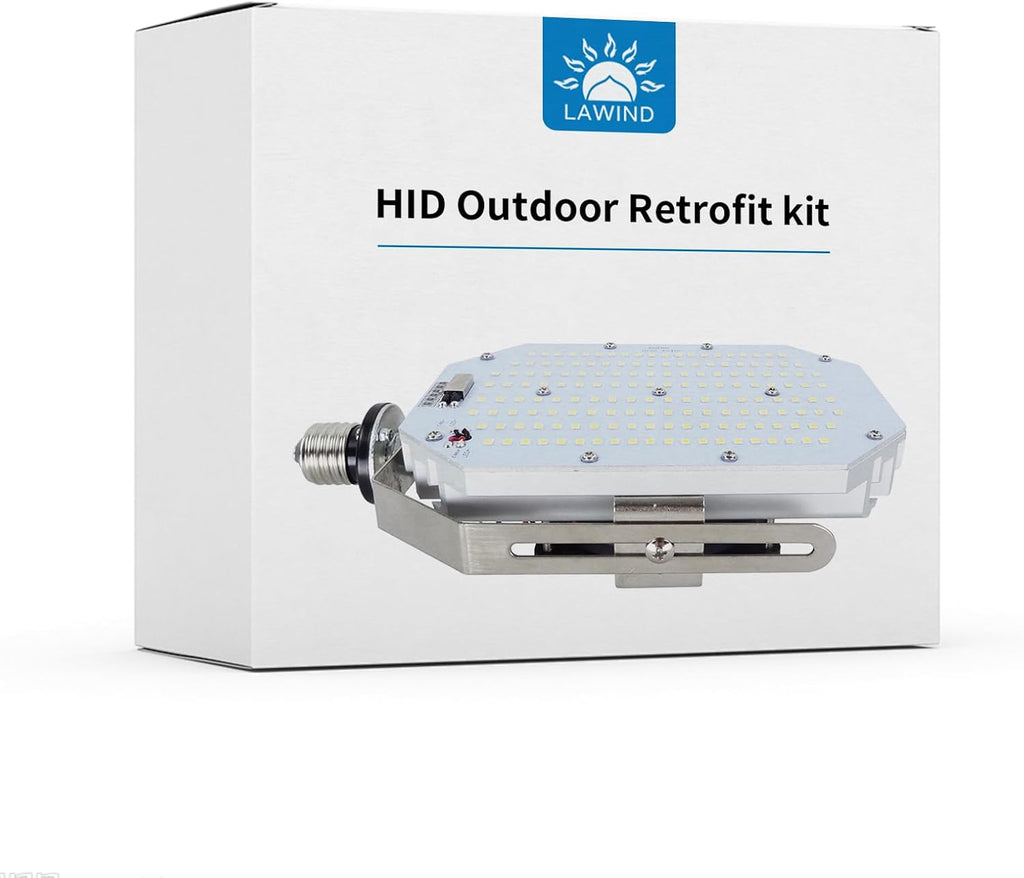 lawind Shoebox LED Retrofit Kit, 150W Parking Lot LED Retrofit Lights 5000K Cool White E39 Base for Outdoor Tennis Court Canopy Flood Street Area Lighting Fixture, AC300-480V Input(6Pack)