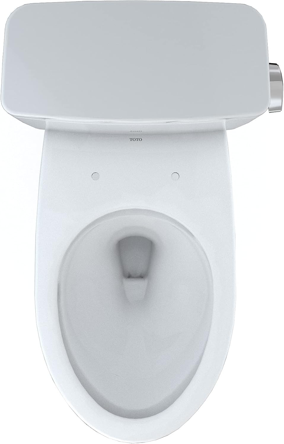 TOTO Drake Two-Piece Elongated 1.28 GPF TORNADO FLUSH Toilet with CEFIONTECT and Right-Hand Trip Lever, Cotton White - CST776CERG#01