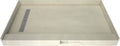 Tile Redi RT3660L-PVC-SQPC Shower Pan with Left Drain- Single Curb Shower Base, 2' PVC Drain, and Grate Included, 60' Width x 36' Depth