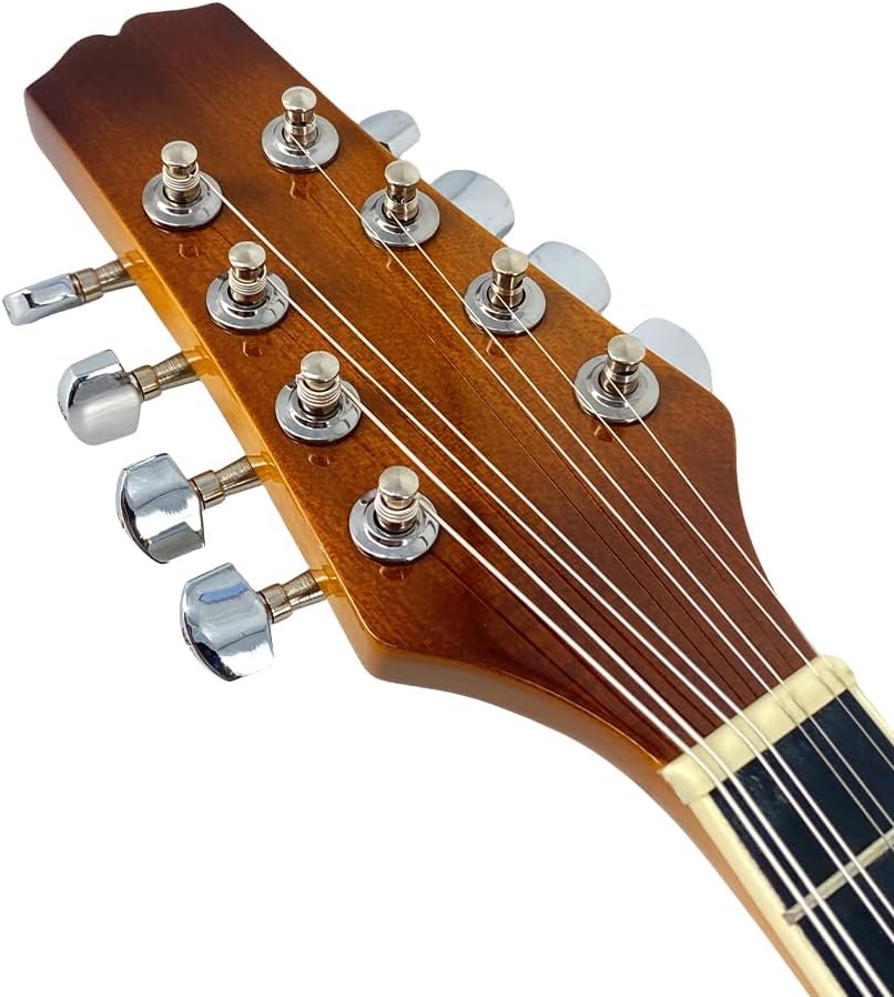 Mandolin Musical Instrument A Style E-Acoustic Mandolin Instrument Kit 8 String for Beginners Adults with Carrying Case Extra Strings Picks Cleaning Cloth