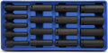 Genius Tools 17 Piece 1/2' Dr. Metric Deep Thin Wall Impact Socket Set (12-Point) DI-417MD