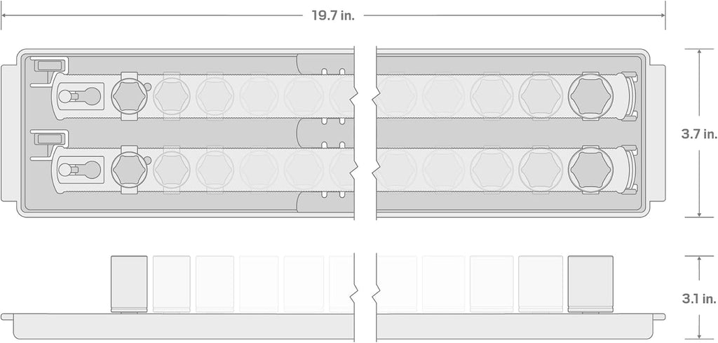 TEKTON 1/2 Inch Drive Impact Socket Set, 21-Piece | SID92102