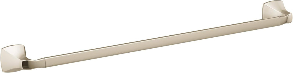 Moen Voss Pivoting Toilet Paper Holder YB5108NL, Double Robe Hook YB5103NL, 24-Inch Bathroom Towel Bar YB5124NL, and Hand Towel Ring YB5186NL, Polished Nickel
