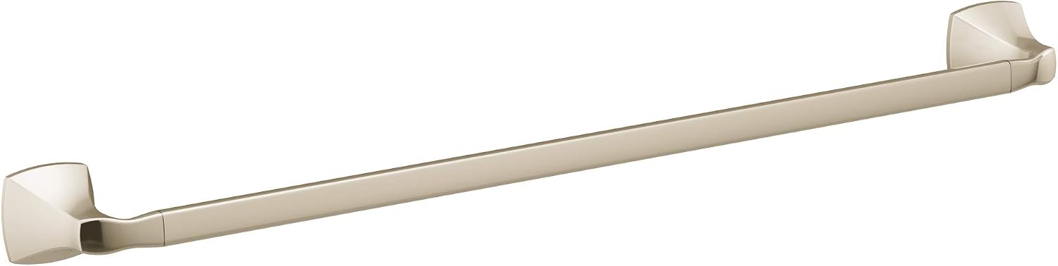 Moen Voss Pivoting Toilet Paper Holder YB5108NL, Double Robe Hook YB5103NL, 24-Inch Bathroom Towel Bar YB5124NL, and Hand Towel Ring YB5186NL, Polished Nickel