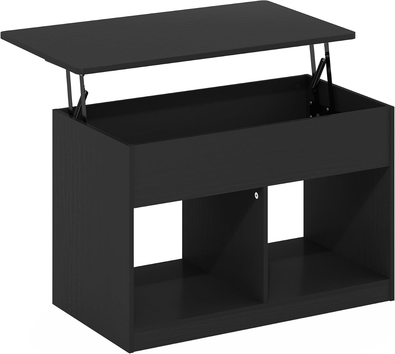 Furinno Jensen Lift Top Coffee Table with Storage Shelf and Hidden Compartment, for Living Room, Dark Americano
