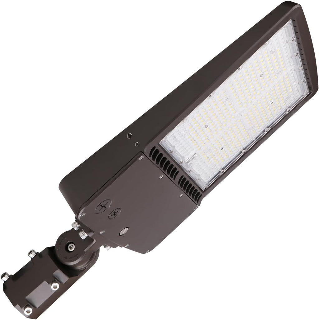 300W LED Parking Lot Light, 5700K 42000LM(140LM/W) Outdoor Commercial LED Shoebox Lights with Slip Fitter Mount, [1000W HPS Equiv.] Area/Street/Arena/Security Lighting, AC100-277V