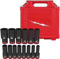 14PC 49-66-7014 for Milwaukee 1/2' hex Drive Metric Deep Socket Set w/case