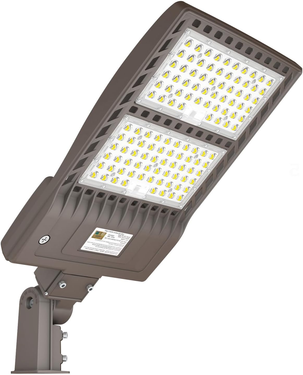 LED Parking Lot Light with Slip Fitter UL Listed, 5000K Shoebox Pole Light AC100-277V, IP65 Waterproof Commercial Street Area Lighting for Driveway/Roadway/Yard(320W, 44800LM)