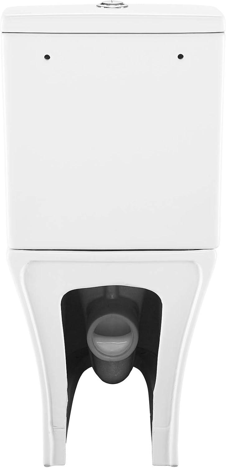 Swiss Madison SM-2T120 Calice Two Piece Elongated Rear Outlet Toilet Dual Flush in White