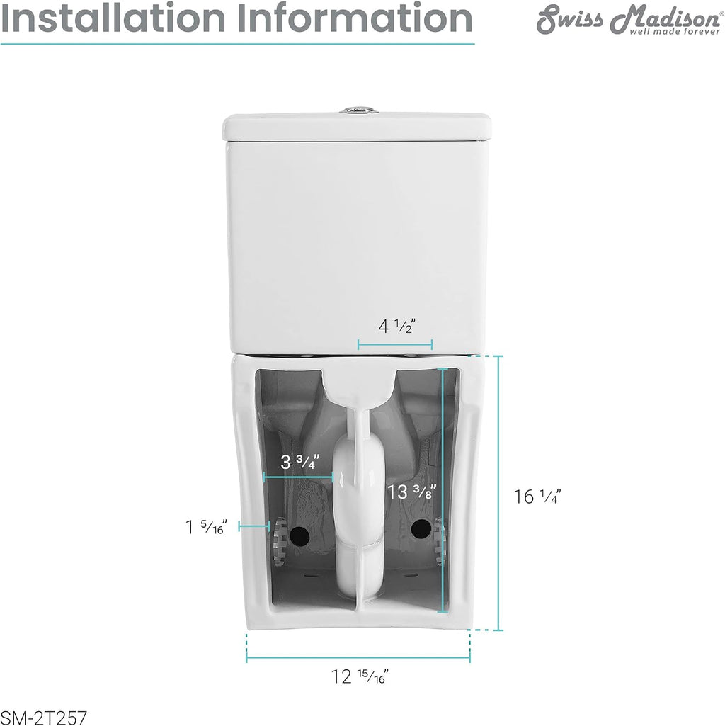 Swiss Madison SM-2T257 Sublime II Compact Two Piece Toilet