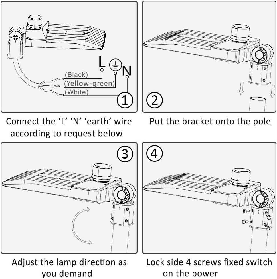 ledmo 200W LED Parking Lot Lights 5000K Street Shoebox Pole Lights Waterproof 26000LM Super Bright Dusk to Dawn Outdoor Commercial Area Flood Security Lighting Slip Fitter for Stadium Sport Garage