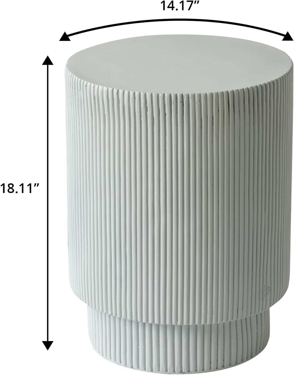 LeisureMod Eden Modern Side End Table – Indoor and Outdoor Accent Table for Living Room, Bedroom, Patio, Balcony, Porch, Garden, Small Spaces in Light Grey