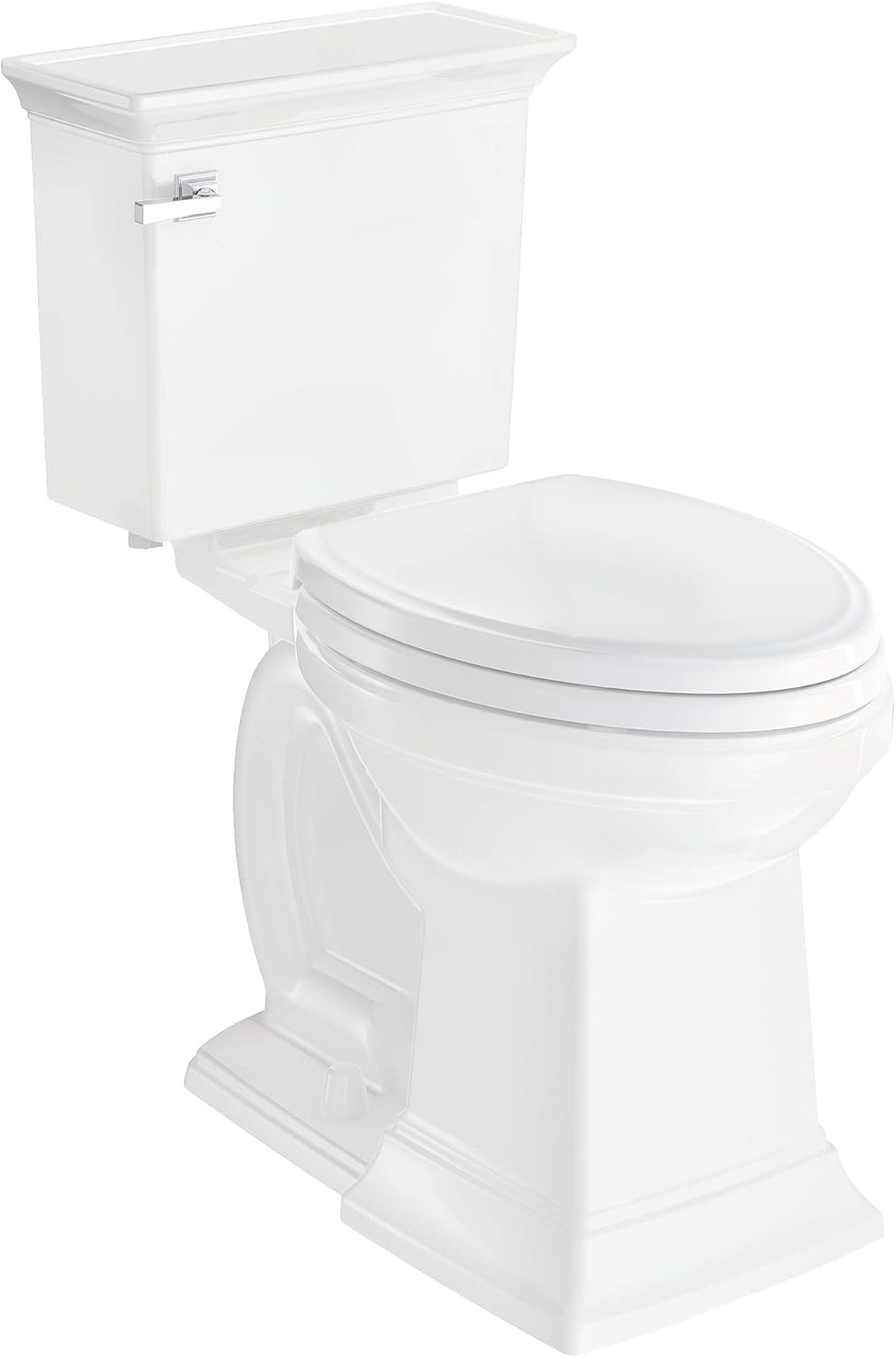 American Standard 2917228.020 Town Square S Two-Piece Toilet Chair Height, Elongated Front, White, 1.28 GPF