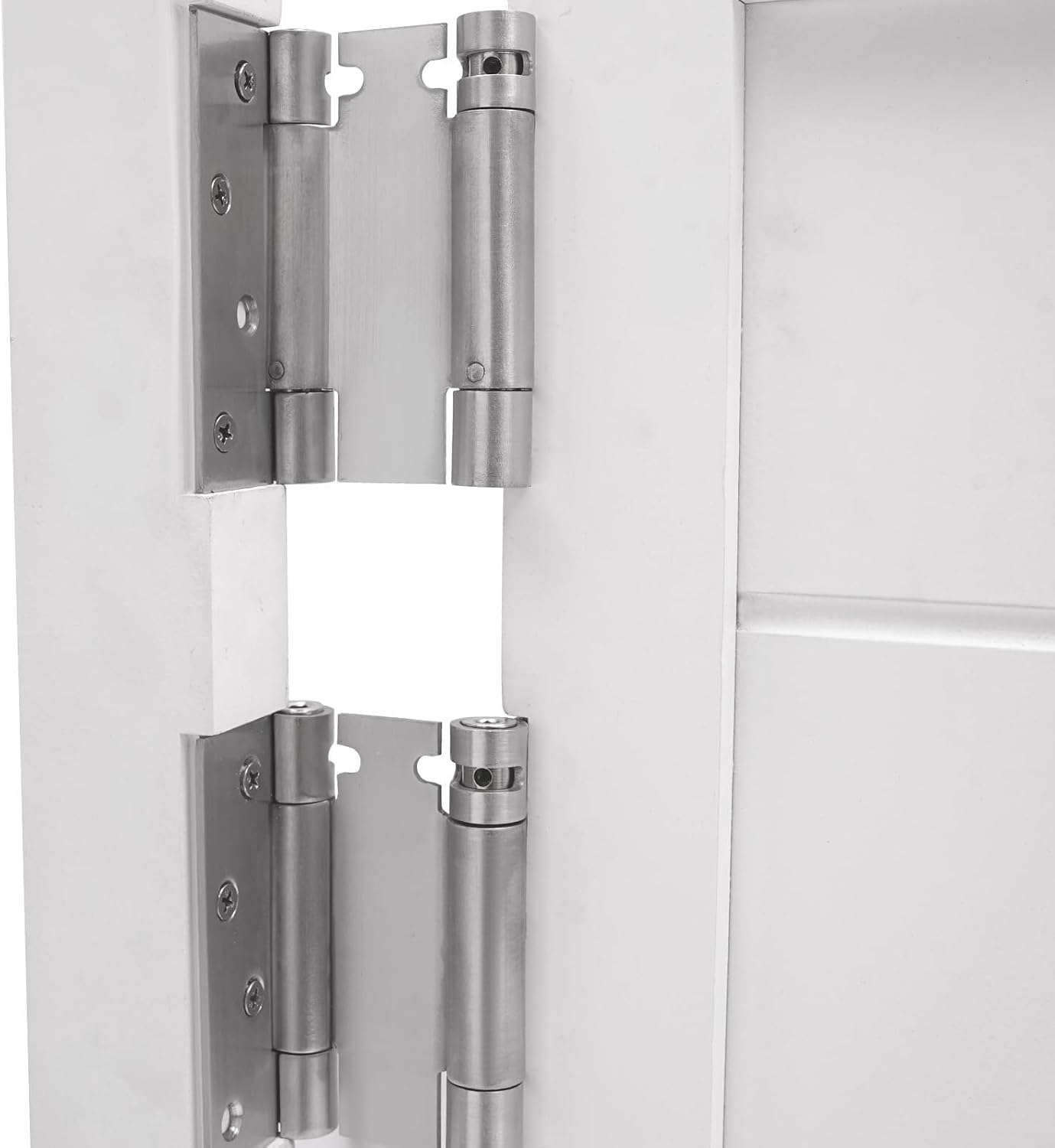 Swinging Doors Cafe Doors with 3 Hinges,Wood Swing Door Interior Saloon Half Partition Door for House Kitchen Shop Entrance Pub Porch(35.4 * 35.4in-White)