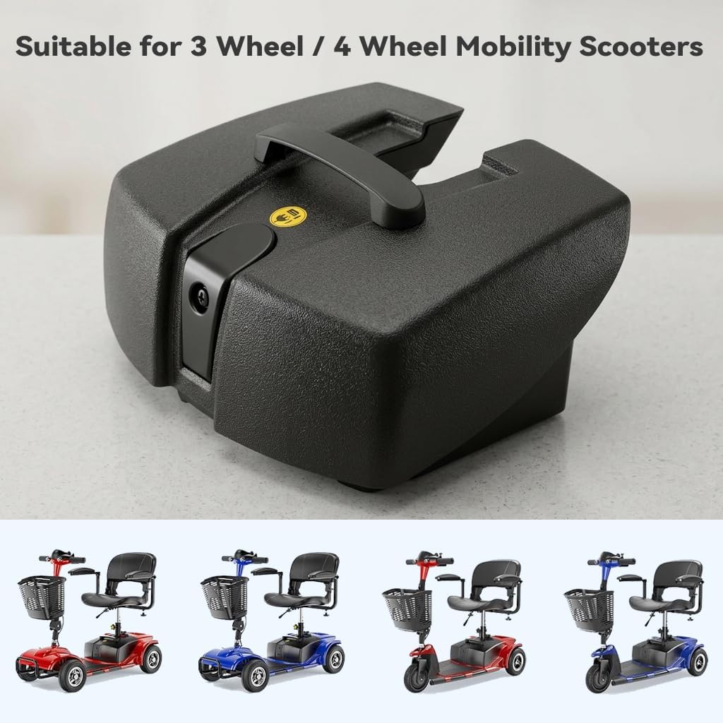 Original 24V Battery Case w/ 2pcs 12AH Lead Acid Batteries Compatible with Vive/Elifecenter W3431 MS31 Series Mobility Scooters