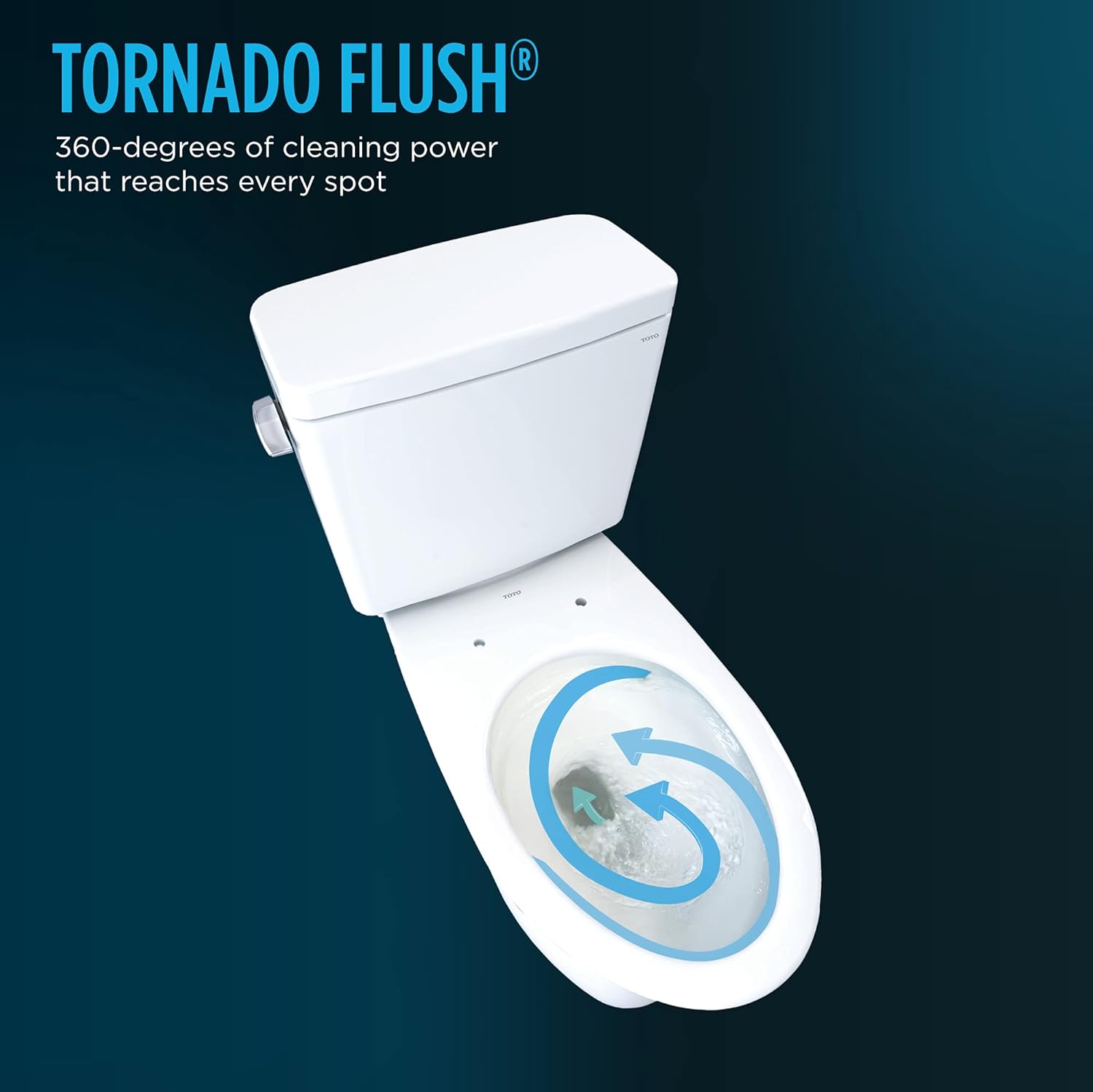 TOTO® Drake® Two-Piece Elongated 1.6 GPF Universal Height TORNADO FLUSH® Toilet with CEFIONTECT and 10 Inch Rough-In, Cotton White - CST776CSFG.10#01