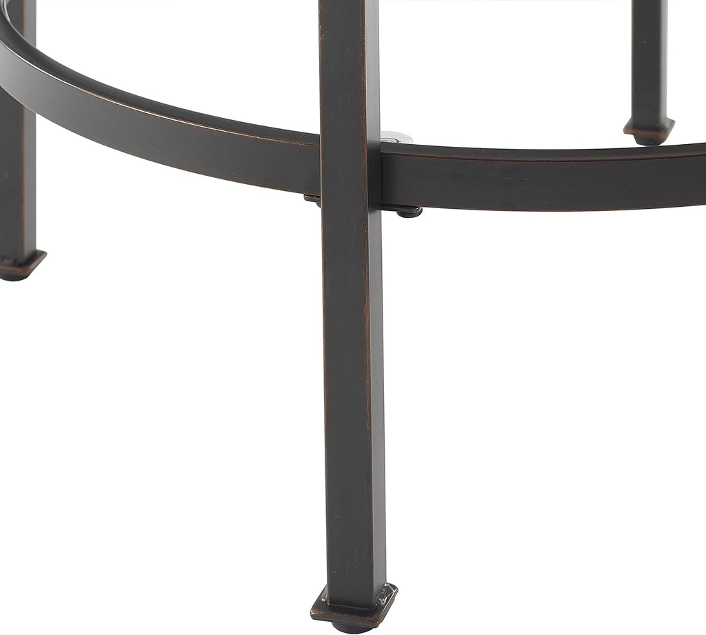 Crosley Furniture Aimee Small Side End Table with Storage Shelf for Living Room, Oil-Rubbed Bronze