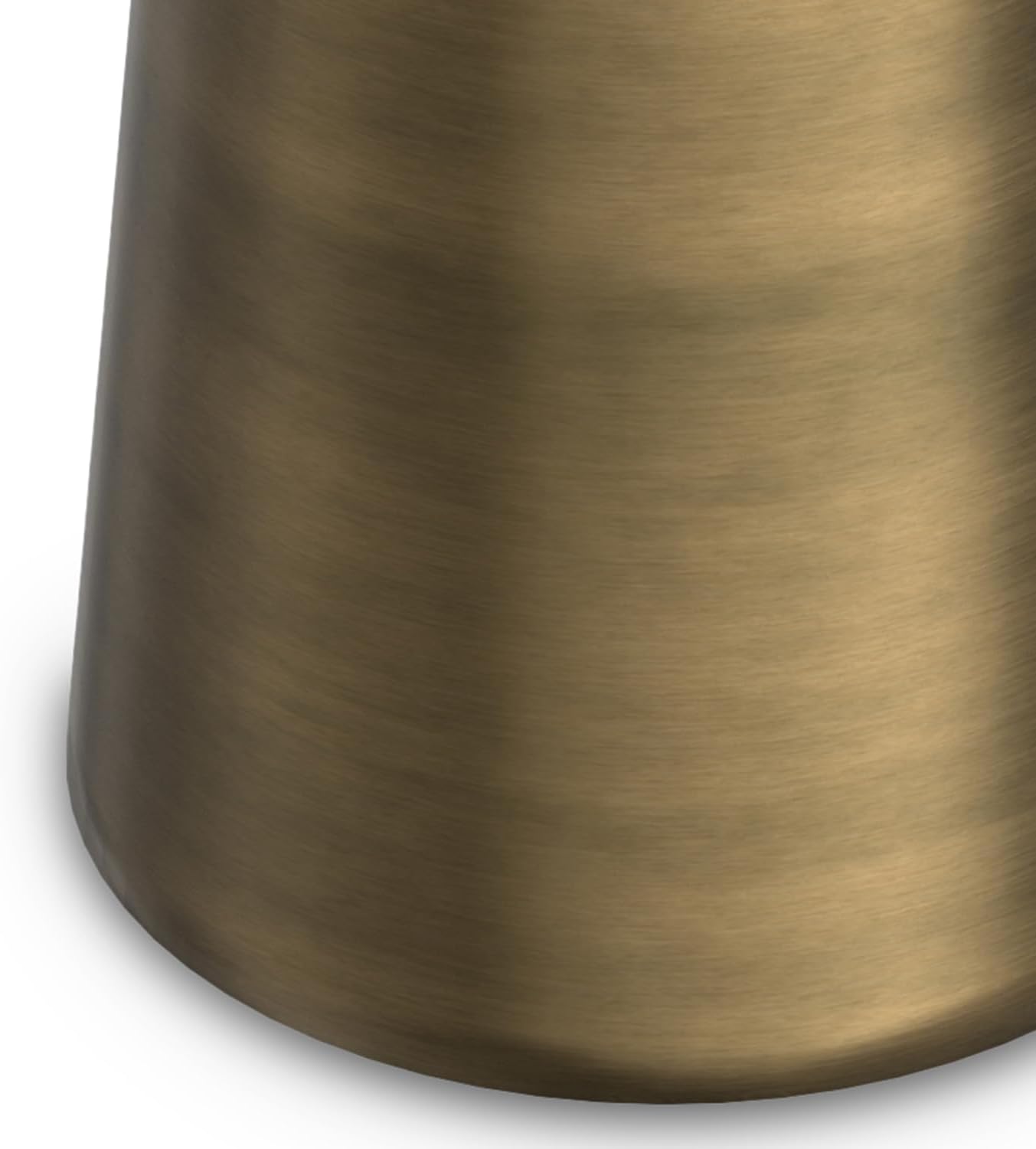 SIMPLIHOME Nicollette Metal Table - 12 inch Wide Solid Metal Round Side Table in Antique Brass, Modern Contemporary Accent Table for Living Room, Bedroom, or Office with Compact Design