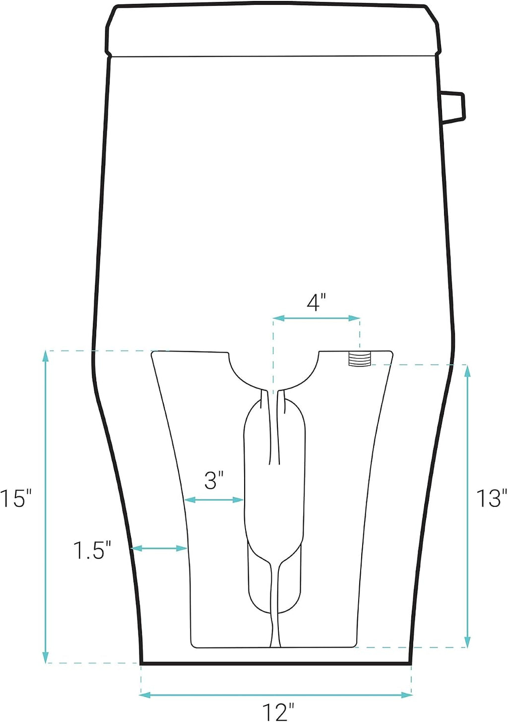 Ivy One-Piece Elongated Toilet Left Side Flush, 10' Rough-In 1.28 gpf