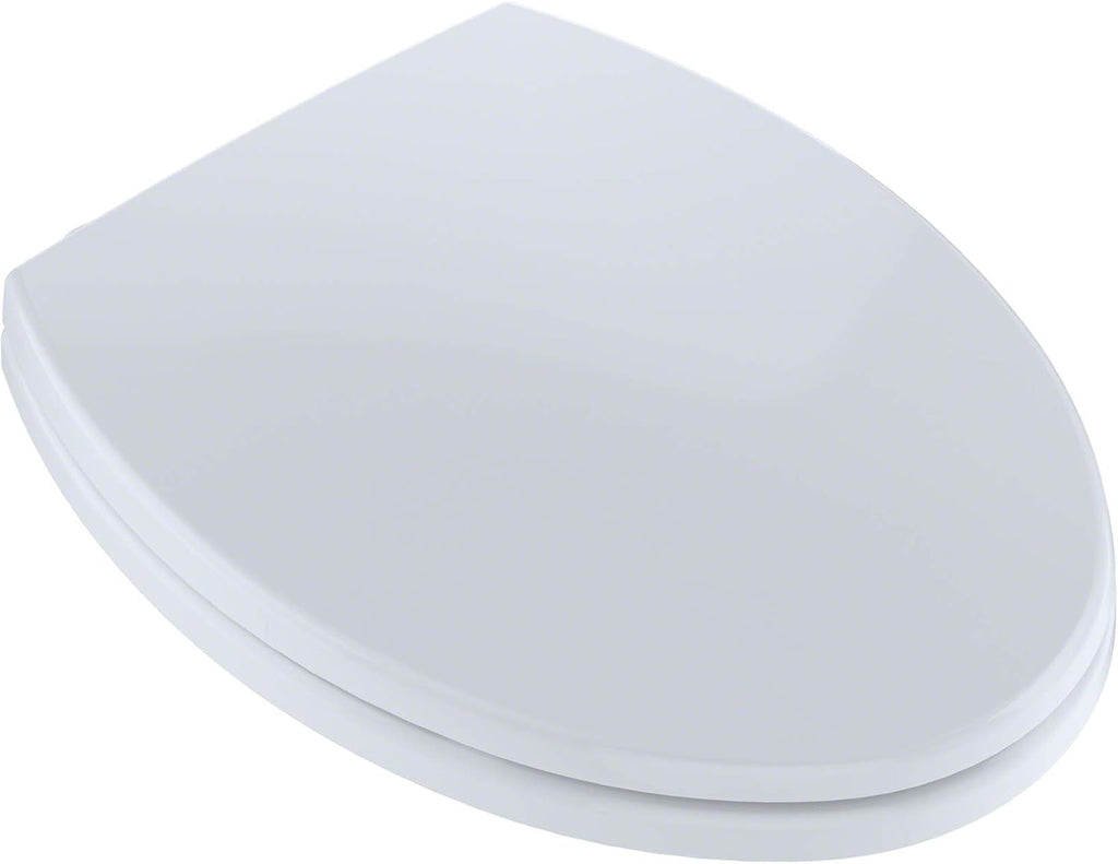 TOTO Drake Transitional 1.28 GPF TORNADO FLUSH Toilet Bundle with CEFIONTECT and SoftClose Elongated Toilet Seat, Cotton White