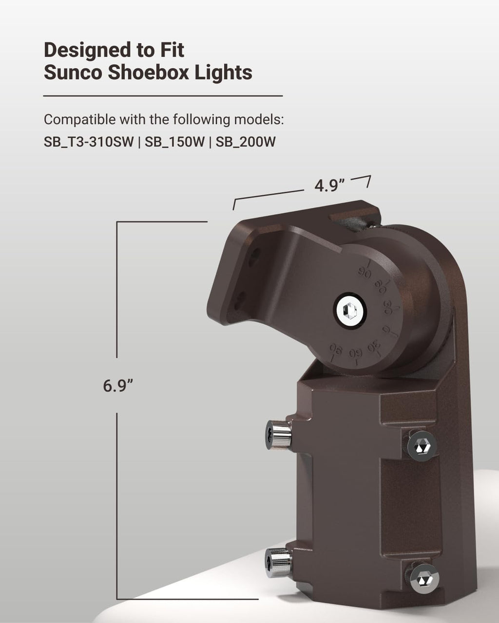 Sunco 20 Pack Slip Fitter Adapter for LED Parking Lot Light, Adapter for Shoebox Commercial Street Area Lighting Accessory, Wet Rated, 5 Year Warranty.