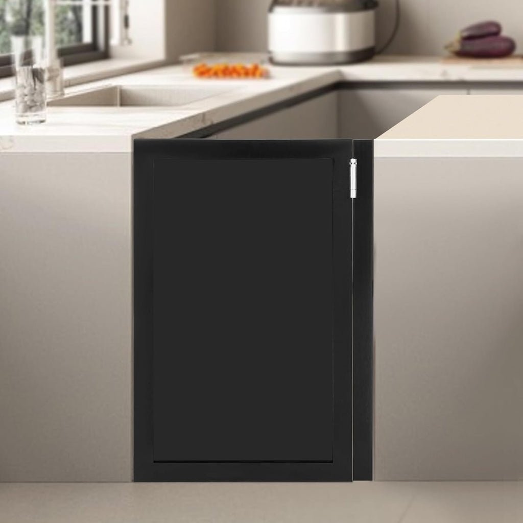 Swinging Door Cafe Doors,Solid Wood Swing Door Interior Saloon Half Partition Doors with 3 Hinges for House Kitchen Shop Entrance Pub Porch(23.6x35.4in-Black-2)