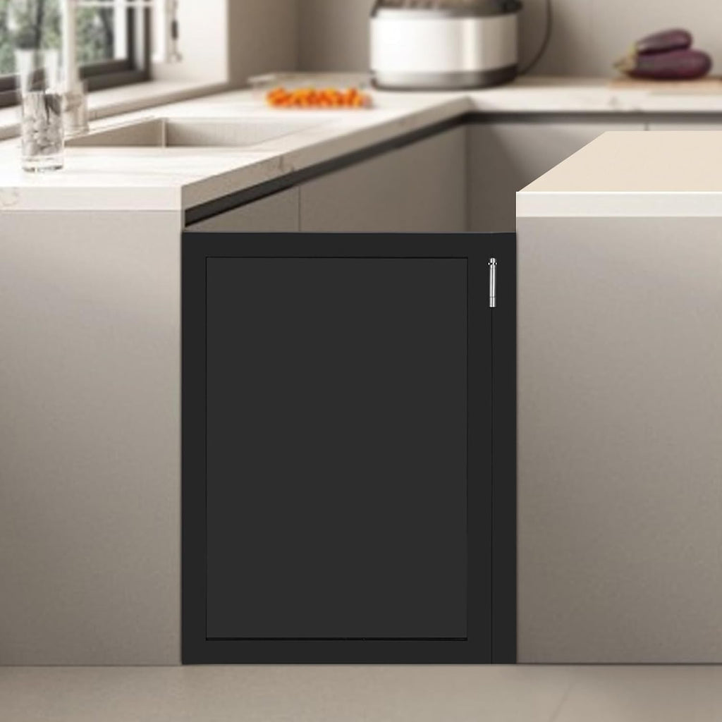 Swinging Door Cafe Doors,Solid Wood Swing Door Interior Saloon Half Partition Doors with 3 Hinges for House Kitchen Shop Entrance Pub Porch(27.6x35.4in-Black-2)