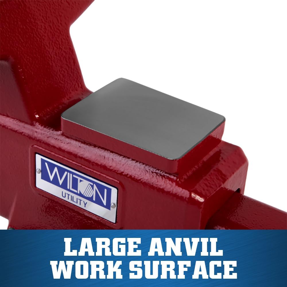 Wilton Utility Bench Vise, 6-1/2' Jaw Width, 6' Jaw Opening, 4' Throat (Model 676U)