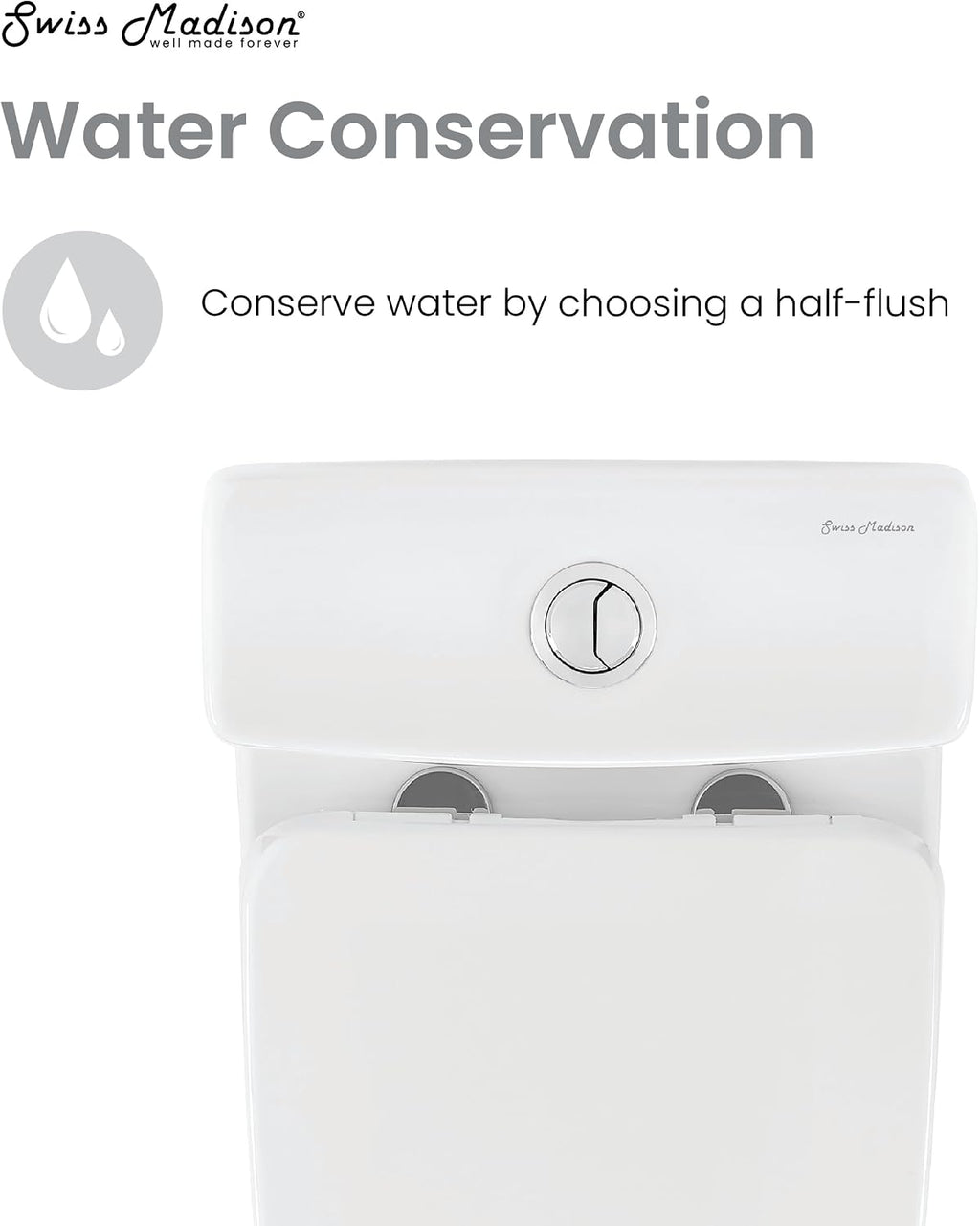 Sublime II One-Piece 10' Rough-in 1.1/1.6 GPF Dual Top Flush Round Compact Toilet in Glossy White