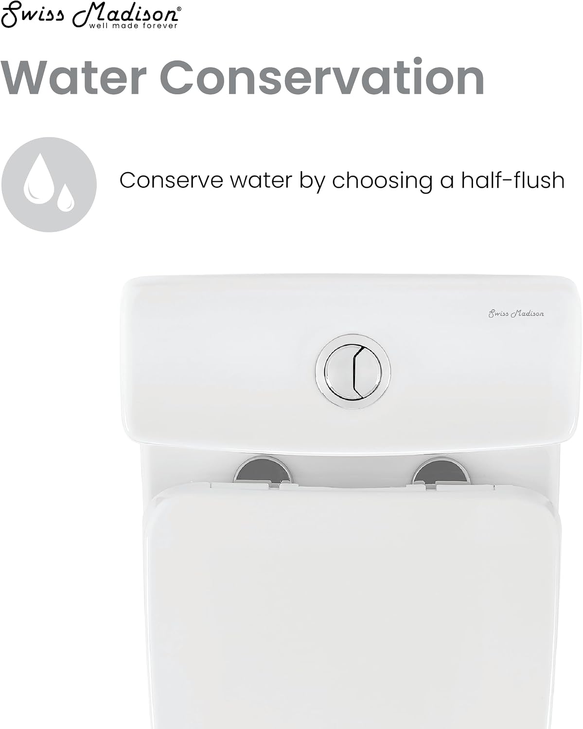 Sublime II One-Piece 10' Rough-in 1.1/1.6 GPF Dual Top Flush Round Compact Toilet in Glossy White