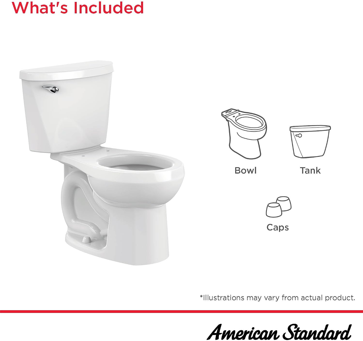 American Standard 250DB104.020 Colony 3 Round Front Two-Piece Toilet Without Seat, White