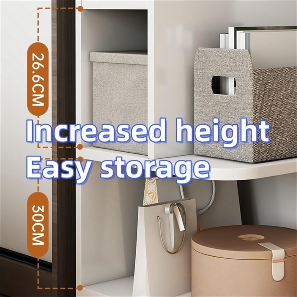 Coat Shelf, Storage Shelves, Multifunctional Corner Racks, Clothes Rack with Hook, Open Corner Shelf for Entryway, Hallway, Living Room(White,11.8x11.8x70.9in)