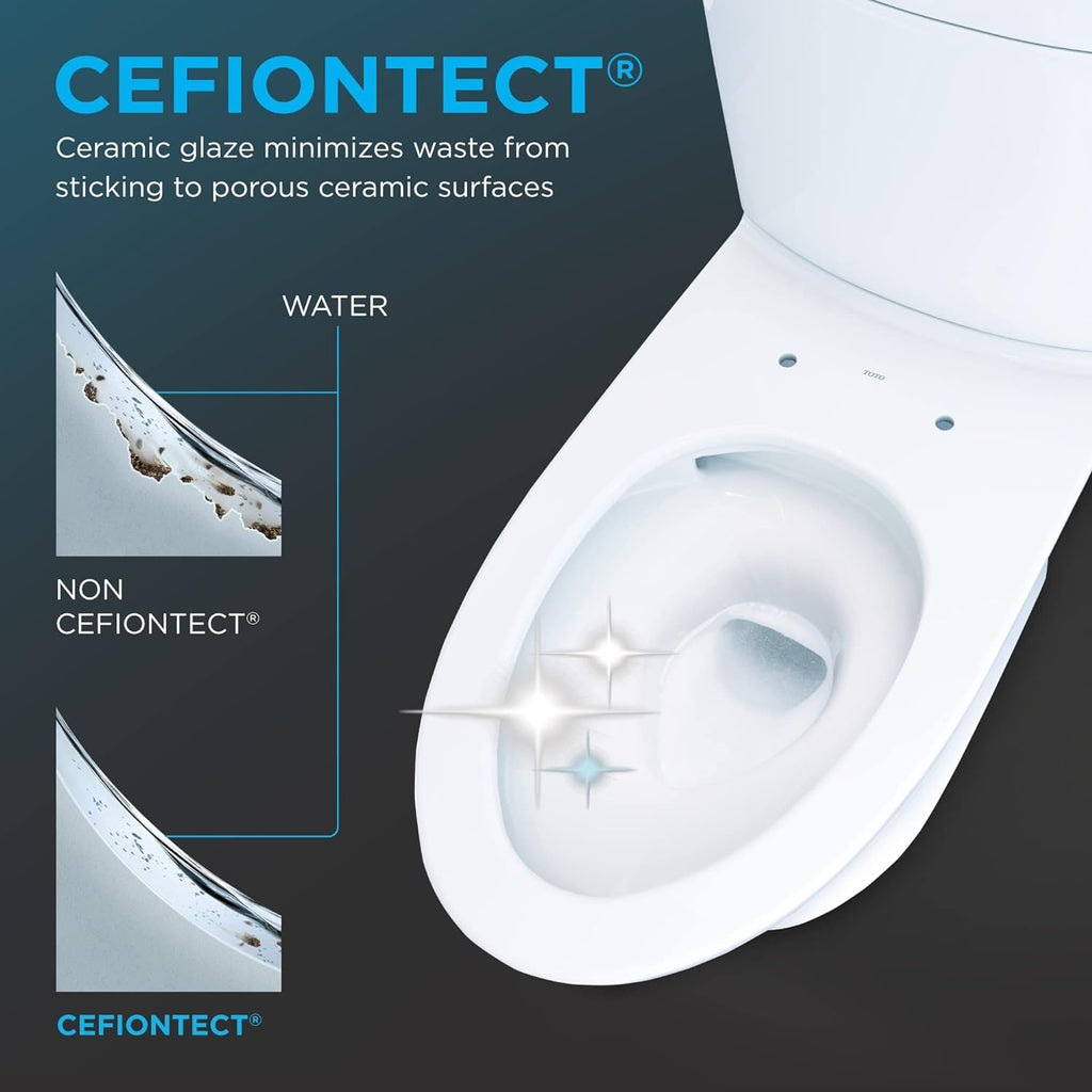 TOTO® Aquia® IV One-Piece Elongated Dual Flush 1.28 and 0.9 GPF Universal Height, WASHLET®+ Ready Toilet, Ebony- MS646124CEMFN#51