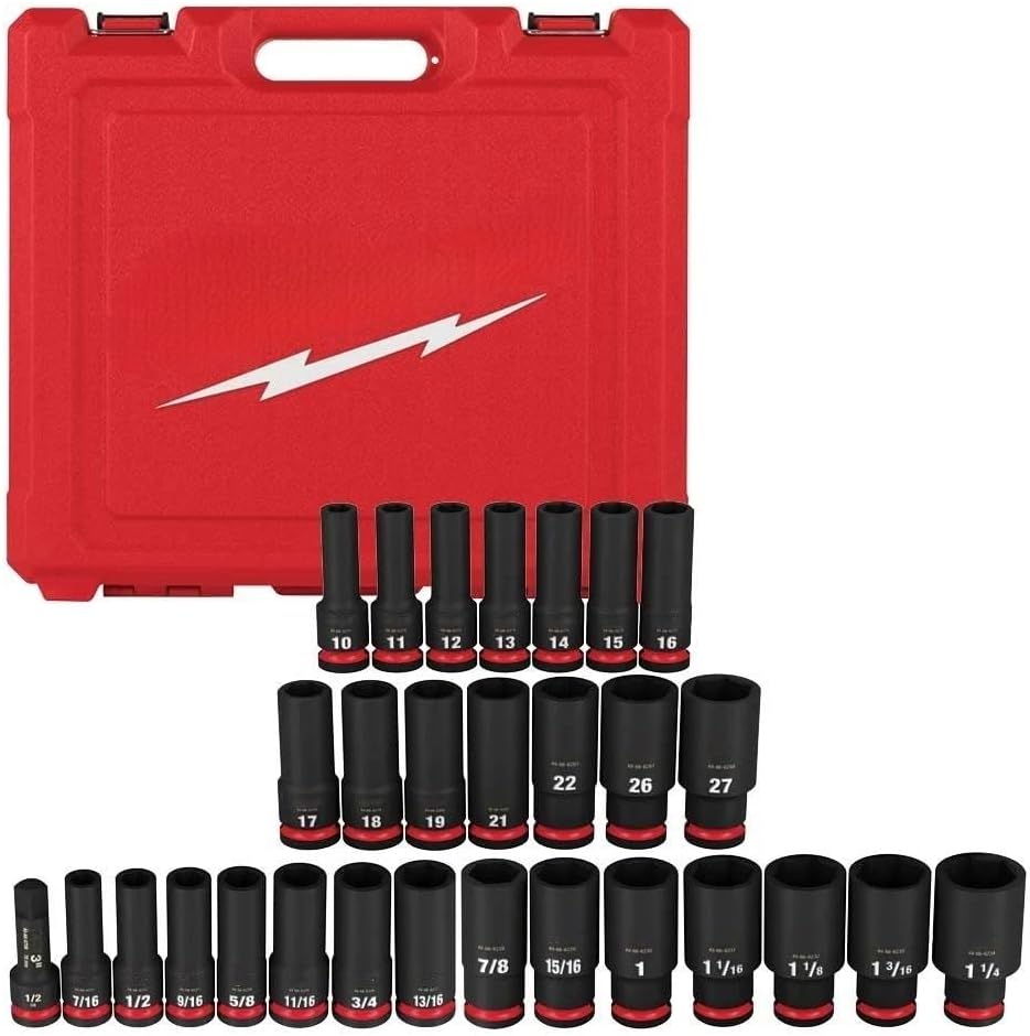 29 PC 49-66-7016 for Milwaukee 1/2' Impact Duty Metric Socket Set - New