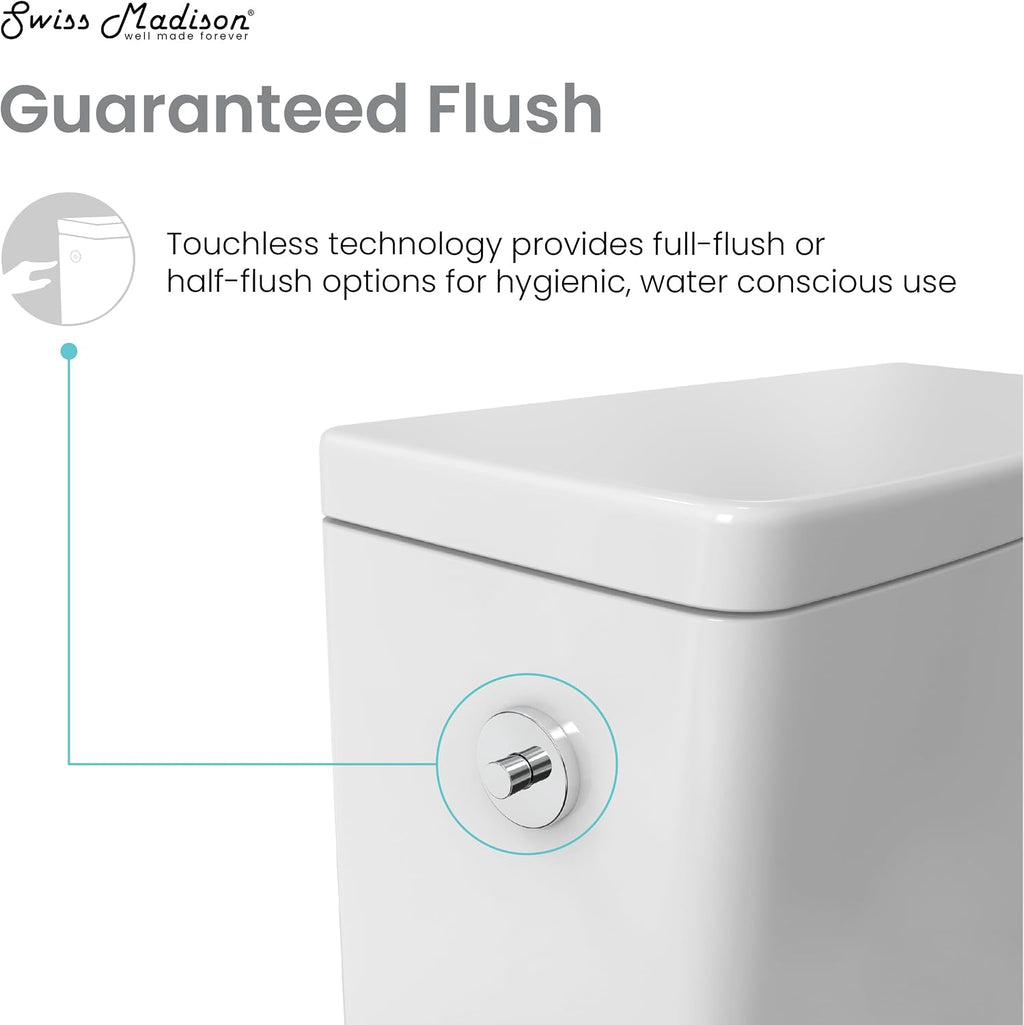 Carre One-Piece Square Toilet Dual-Flush 1.1/1.6 gpf, Touchless