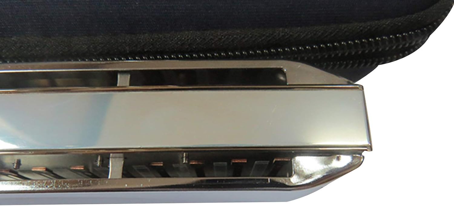 East top Chromatic Harmonica with Brass Comb, 12 Holes 48 Tones Professional Mouth Organ For Adults, Professionals and Students (brass comb)