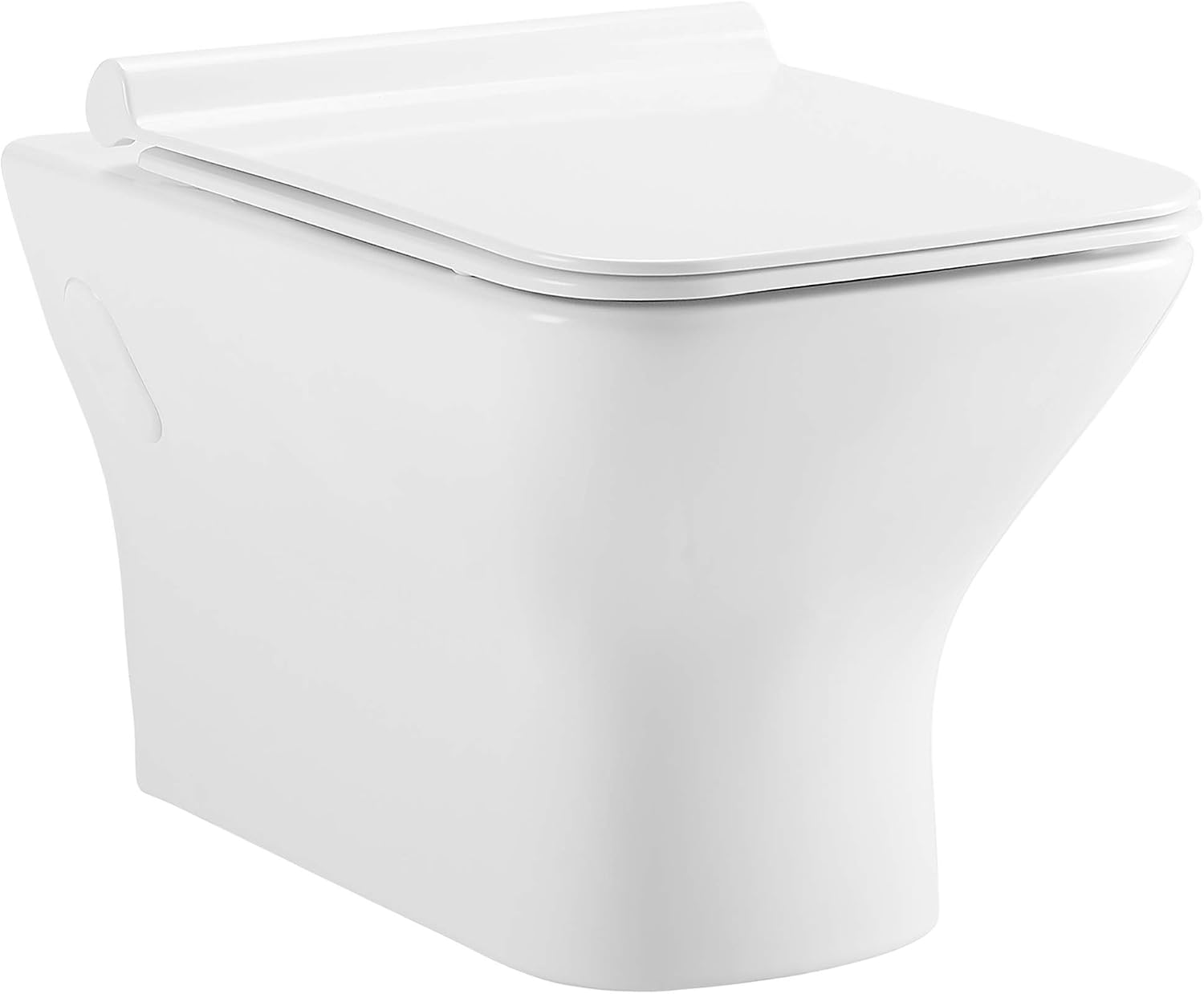 Swiss Madison Well Made Forever SM-WT455 Carré Wall Hung Toilet, Glossy White