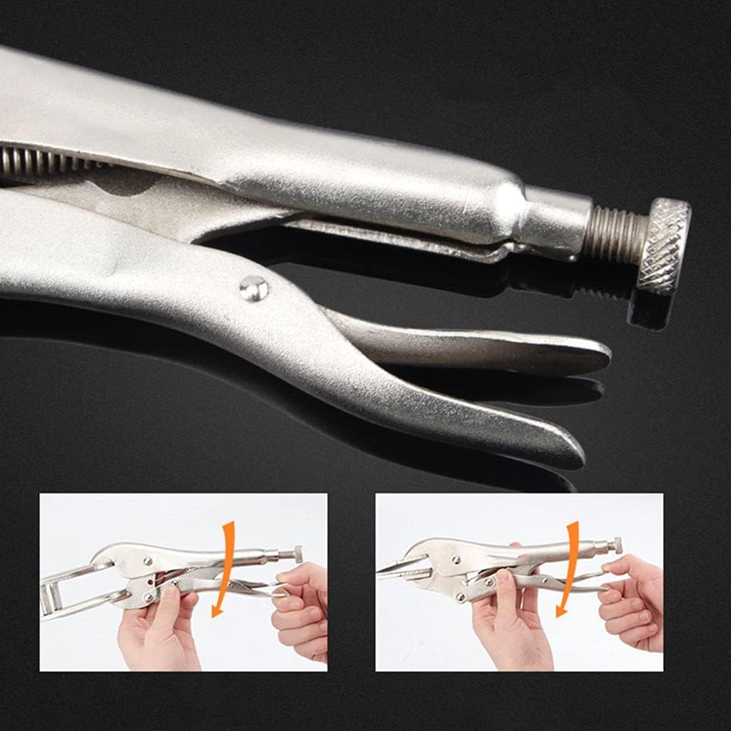 10 Inch Heavy Duty Locking Pliers Wrench Adjustable Flat Grip Vise for Wood Locator Welding Clamp Clips Repair Hand Tools