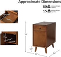 HULALA HOME Side Table with Drawers and Charging Station, Modern End Table with USB Ports and Outlets, Wooden Night Stand with Storage for Couch,Living Room&Bedroom(Acorn