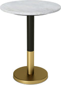 SIMPLIHOME Evans Side Table - 16 inch Wide Modern Metal Frame with White Marble Top in C-Shape Design, Contemporary Slide-Under Accent Stand or End Table for Living Room, Bedroom, or Office