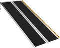 6FT Portable Wheelchair Ramp, Heavy Duty Aluminum Folding Ramp for Wheelchairs & Scooters, Non-Slip Threshold Ramp for Home Steps, Doors & Vehicles