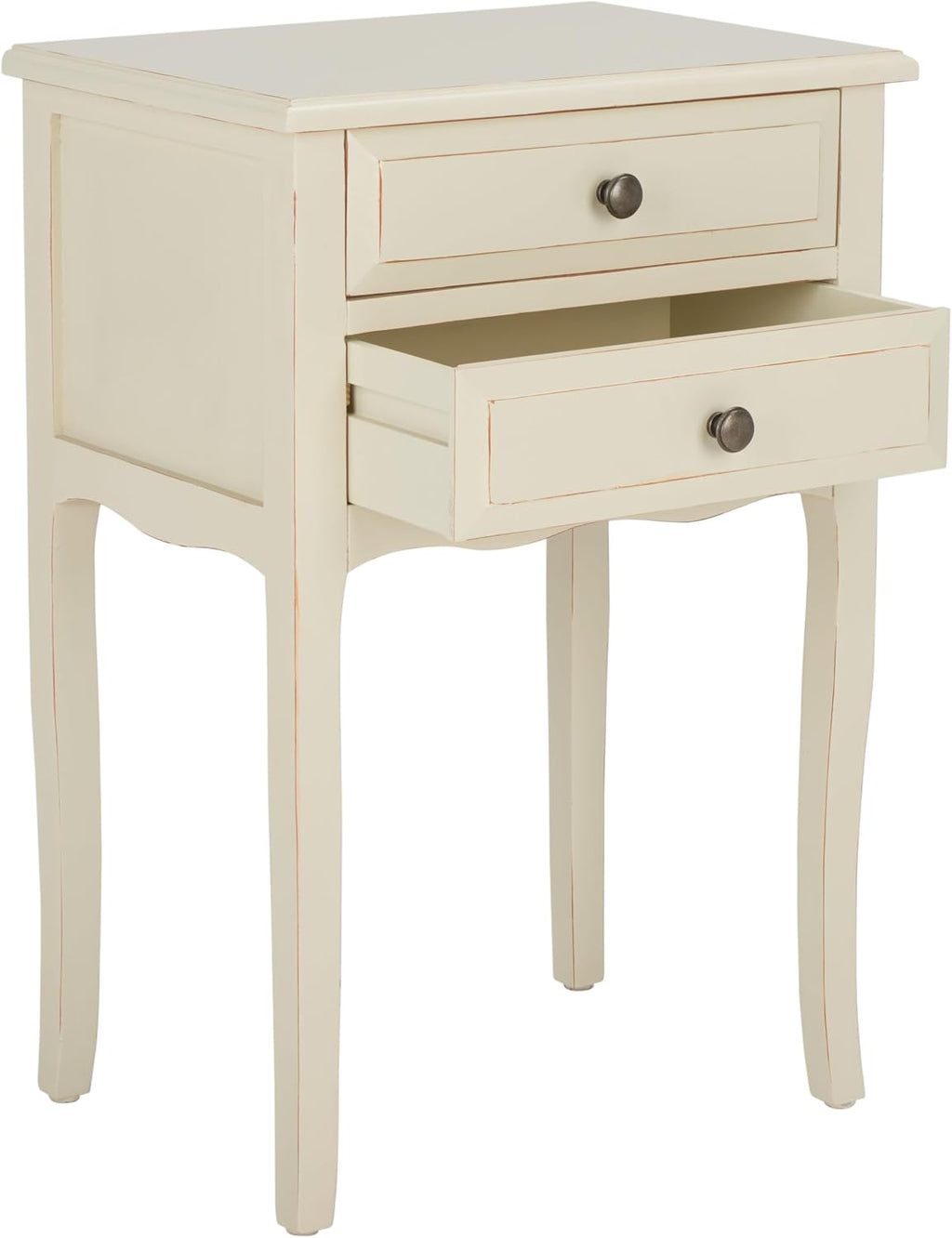 SAFAVIEH Furniture - Lori 2-Drawer End Table - Barley - Solid Wood - Farmhouse Classic Design - Ideal for Living Room, Entryway, Home Office, 18.1' W x 13' D x 26.8' H - Fully Assembled (AMH6576E)