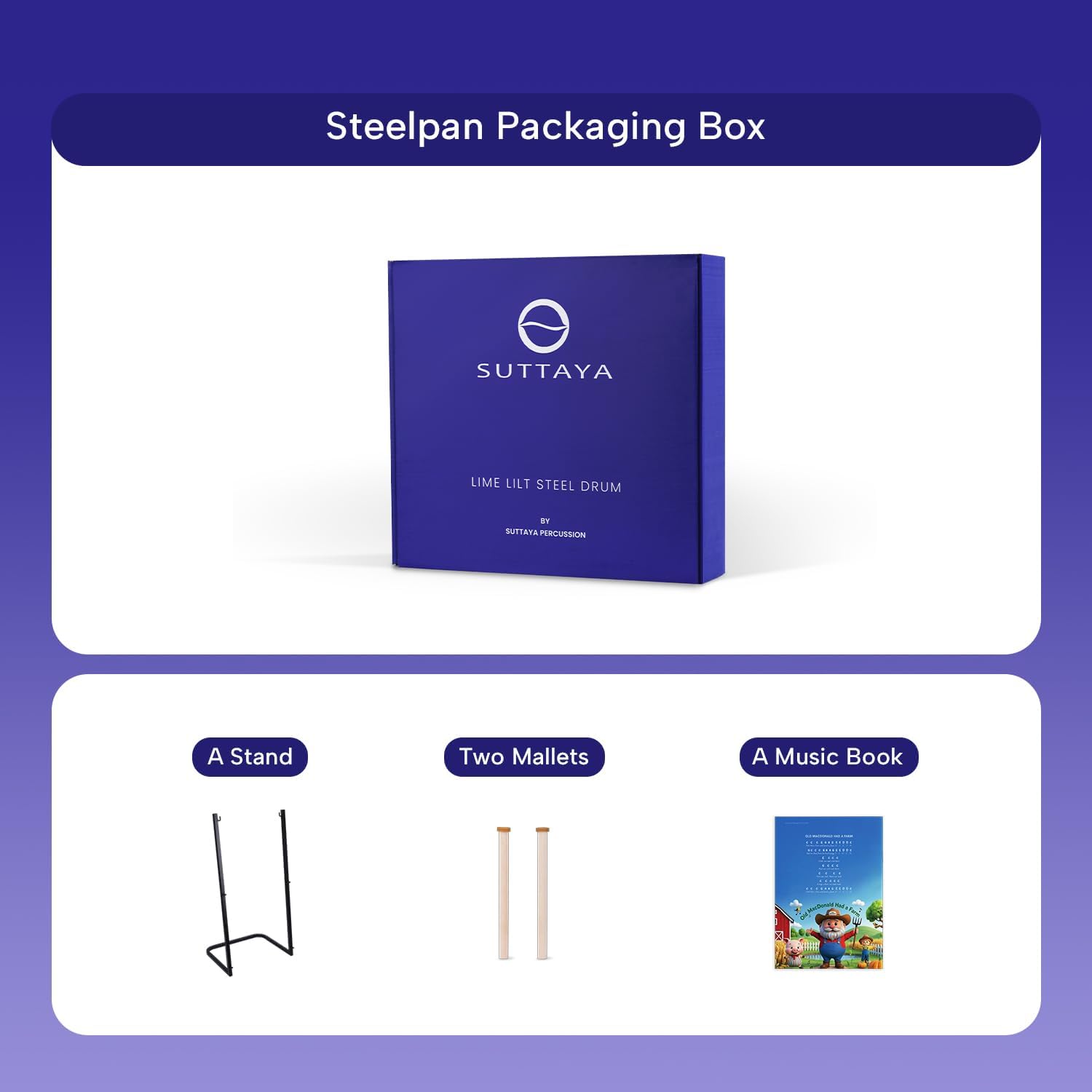 9-Note Steelpan (Steel drum) with Collapsible Stand - Educational Musical Instrument for Beginners and Hobbyists by Suttaya